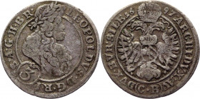 German States Silesia 3 Kreuzer 1697 CB
KM# 516; Silver 1,4g.; Leopold I (1657-1705); Mint: Brieg; VF