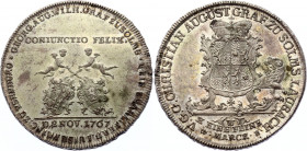 German States Solms-Laubach Taler 1767 WWE
Dav# 2783; Joseph# 452; Silver 28,12g.; Value home, on the marriage of his son, the hereditary count Georg...