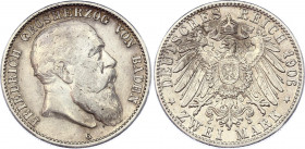 Germany - Empire Baden 2 Mark 1906 G
KM# 272; Silver; Friedrich I