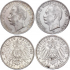 Germany - Empire Baden 2 x 3 Mark 1911 - 1912 G
KM# 280; Silver; Friedrich II