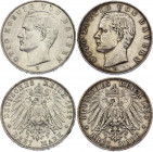 Germany - Empire Bavaria 2 x 3 Mark 1910 & 1912 D
KM# 996; Silver; Otto