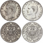 Germany - Empire Bavaria 2 x 5 Mark 1903 & 1907 D
KM# 915; Silver; Otto