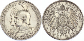 Germany - Empire Prussia 2 Mark 1901 A
KM# 525; Silver; Wilhelm II; 200th Anniversary of the Kingdom of Prussia; UNC with minor hairlines