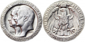 Germany - Empire Prussia 3 Mark 1910 A
KM# 530; J. 107; Silver 16.66 g.; Berlin University; Wilhelm II; Mint: Berlin; UNC Luster