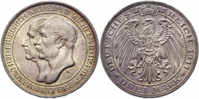 Germany - Empire Prussia 3 Mark 1911 A
KM# 531; J. 108; Silver 16.66 g.; Breslau University; Wilhelm II; Mint: Berlin; UNC Luster