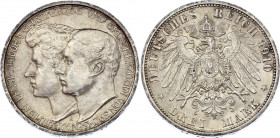 Germany - Empire Saxe-Weimar-Eisenach 3 Mark 1910 A
KM# 530; Silver; Wilhelm II; 100th Anniversary of the University of Berlin; UNC