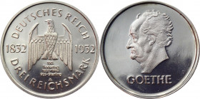 Germany - FRG "150th Anniversary of Goethe's Death" Silver Medal 1982 
Silver 15,59g.; 150th Anniversary of Goethe's Death; Proof
