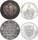Germany Lot of 2 Medals 1962 & 1971
"Charles de Gaulle and Konrad Adenauer" 1962 Silver (1000) 24.61 g. & "Großgründlach 950th Anniversary" 1971