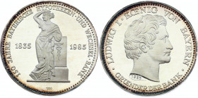 Germany Bavaria Medal "150th Anniversary of Bavarian Mortgage and Exchange Bank" 1985
Silver (1000) 23.71 g., 37 mm.; "Bayerische Hypotheken und Wech...