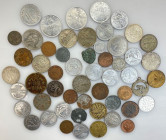 Germany Lot of 54 Coins 19th - 20th Century
with Silver; Various Composition, Dates & Denominations