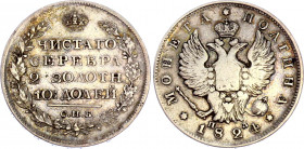 Russia Poltina 1824 СПБ ПД R!
Bit# 180 (R); Silver 1.31 g.; VF+