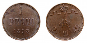 Russia - Finland 1 Penni 1893
Bit# 256; Copper; aUNC