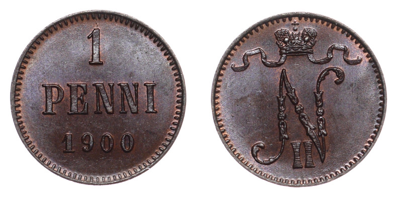 Russia - Finland 1 Penni 1900
Bit# 461; Copper; UNC
