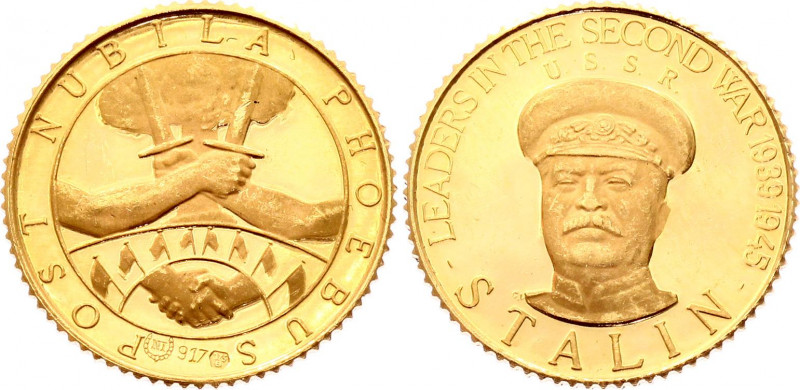 Russia - USSR Gold Medal "Leaders in the WWII - USSR - STALIN" 1939-1945 Extreme...