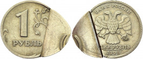 Russian Federation 1 Rouble 1998 ММД Error
Y# 604; Copper-Nickel-Zinc 3,29g.; Double Die; AUNC