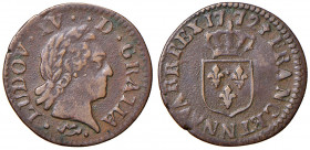 FRANCIA. Luigi XV (1715-1774). Liard 1772 N (Montpellier). Cu. Dy.1701; Drs.608; KM 543.8
BB+