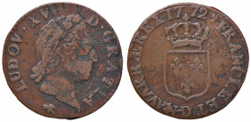 FRANCIA. Luigi XV (1715-1774). 1/2 Sol 1772 D (Lyon). Cu. Gadoury 275.
qBB