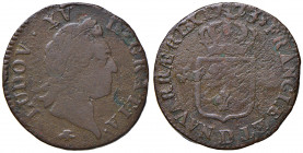 FRANCIA. Luigi XV (1715-1774). Sol 1773 D (Lyon). Cu. Gadoury 280. KM 545.5.
MB+