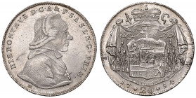 AUSTRIA (Salisburgo). Hieronymus Graf Colloredo (1772-1803). 20 Kreuzer 1794 M. AG (g 6,70). Zöttl 3287. Probszt 2492.
SPL/qFDC