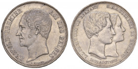 BELGIO. Leopoldo I (1831-1865). 5 Franchi 1853 per il Matrimonio. AG (g 25). KM X2.1. Leggera pulizia nei campi.
SPL