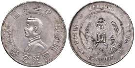 CINA. Repubblica (1912-1949). Dollar (Yuan) 1927 Memento. AG (g 26,74 ). KM 318. Colpi al bordo.
BB