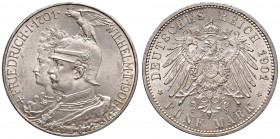 GERMANIA (Prussia). Guglielmo II (1888-1918). 5 Mark 1901. AG (g 27,81). Jaeger 106; KM 526.
qFDC/FDC