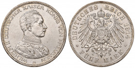 GERMANIA. Prussia. Guglielmo II (1888-1918). 5 Marchi 1914 A (Berlino). AG (g 27,8). KM 536.
qFDC/FDC