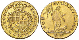 MALTA. Emmanuel Pinto (1741-1773). 10 Scudi 1762. AU (g 7,8). Restelli 45; Friedberg 36. R. Bei fondi.
SPL/qFDC