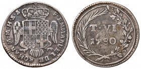 MALTA. Emmanuel de Rohan (1775-1797). 6 Tarì 1780. AG (g 5,74). KM 303.1.
qBB