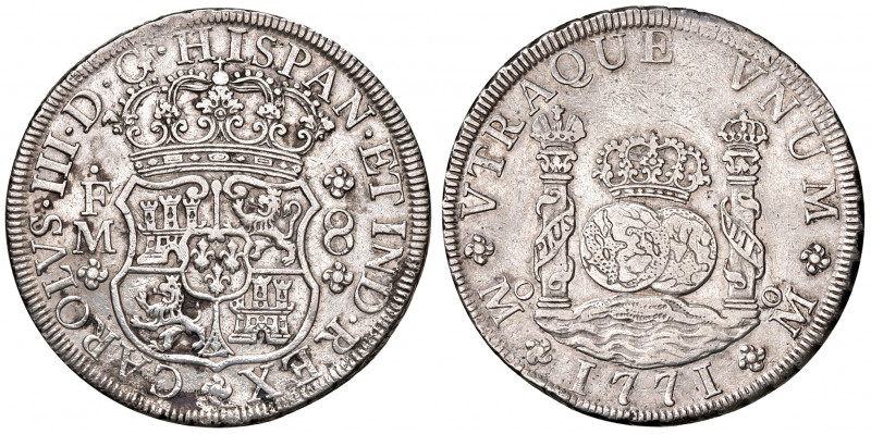 MESSICO. Carlo III (1759-1788). 8 reales 1771 FM. AG (g 26,7). Cal.914; KM 105. ...