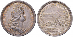 AUSTRIA. Carlo VI (1711-1740). Medaglia 1716. AG (Ø 44 mm - g 29,63). Opus: Georg Wilhelm Vestner. Vittoria del Principe Eugenio sui Turchi. Mont. 146...