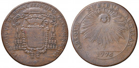 FRANCIA - AUVERGNE. Luigi XVI (1774-1792). Gettone con lo stemma du François de Bonal, vescoco di Clermont 1776. CU (g 9,56 - Ø 31 mm).
MB