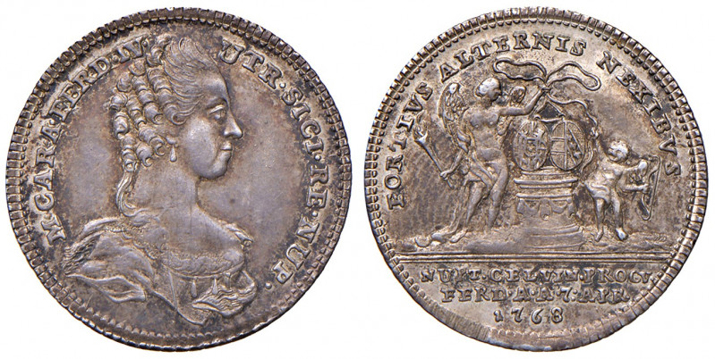 NAPOLI. Ferdinando IV di Borbone (1759-1816). Medaglia 1768. Coniata a Vienna. A...