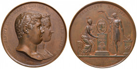 NAPOLI. Ferdinando II di Borbone (1830-1859). Medaglia 1832. Coniata a Napoli. Opus: M. Laudicina. BR (Ø 63,6 mm. g 128,00). Nozze di Ferdinando II co...