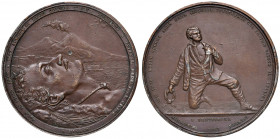 NAPOLI. Ferdinando II di Borbone (1830-1859). Medaglia 1856 Piombo. Opus: P. Thermignon. PB (Ø 44.6 mm. g 38,15). Per l'attentato di Agesilao Milano e...
