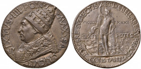 ROMA. Sisto IV (Francesco della Rovere 1471-1484). Medaglia 1481 fusione in bronzo. (Ø 59,60 mm. g 74,16). Per la riconquista di Otranto caduta in man...