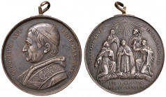 ROMA. Gregorio XVI (1831-1846). Medaglia 1839 An. IX. AG (Ø 44 mm. g. 33,08). Opus: Girometti. Appiccagnolo al bordo.
BB