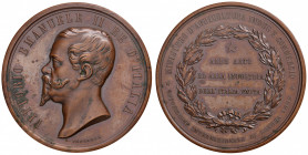 REGNO D'ITALIA. Vittorio Emanuele II (1861-1878). Medaglia 1862 per l’Esposizione Internazionale di Londra. Opus: G. Ferraris. BR (Ø 56 mm. g 97,4). M...