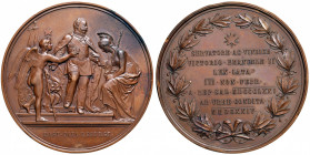 REGNO D'ITALIA. Vittorio Emanuele II (1861-1878). Medaglia 1874 per il passaggio della capitale da Torino a Roma. Opus: C. Moscetti. BR (Ø 76 mm. g 17...