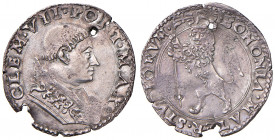 BOLOGNA. Clemente VII (1523-1534). Giulio. AG (g 3,98). Munt.107; MIR 830/1. RR Mancanza marginale del tondello e forata.
BB+