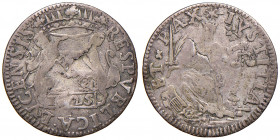 LUCCA. Repubblica (1369-1799). Grosso da 12 Soldi 1725. AG (g 2,81). MIR 222/5. Lesione del tondello.
qBB