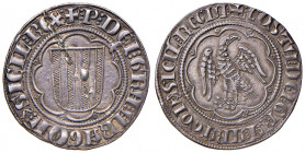 MESSINA. Costanza di Svevia e Pietro III d'Aragona (1282-1285). Pierreale. AG (g. 3.25). MIR 172. Screpolatura di metallo.
SPL