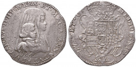 MILANO. Carlo II di Spagna (1665-1700). I periodo con la Reggenza della madre Maria Anna d’Austria (1665-75). Filippo 1666. AG (g 27,84). CNI 6; Cripp...