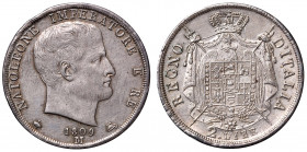 MILANO. Napoleone I (1805-1814). 2 Lire 1809 Milano. AG (g 10,00). Gig.129. Colpi al bordo.
SPL