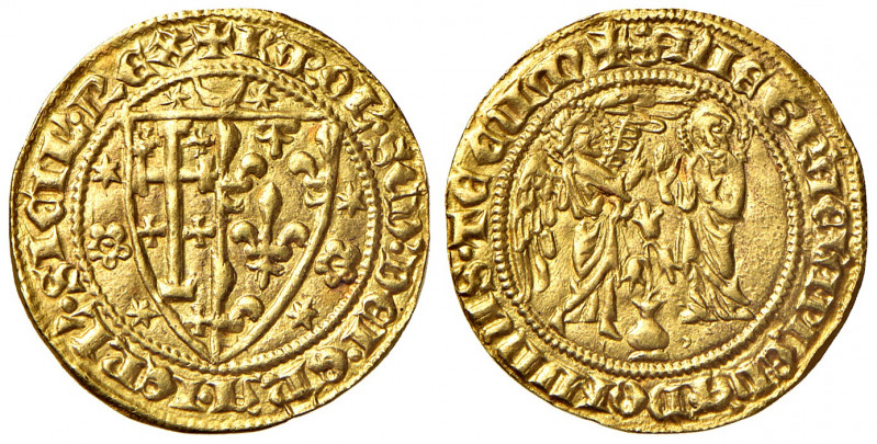 NAPOLI. Carlo II d'Angiò (1285-1309). Saluto d'oro. AU (g 3,85). P.R. 1; MIR 22....