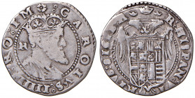 NAPOLI. Carlo V (1516-1556). Tarì. AG (g 5,53). Magliocca 34/3; MIR 139. R
qBB