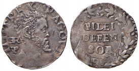 NAPOLI. Filippo II di Spagna (1554-1598). Carlino AG (g 2,86). Magliocca 70. R
BB