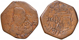 NAPOLI. Filippo IV di Spagna (1621-1665). Grano 1638 CU. Sigle GA/C .(g 10,23). Magliocca 78. RRR
qBB