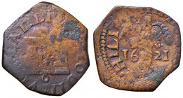 NAPOLI. Filippo IV di Spagna (1621-1665). Tornese 1621 CU. Sotto l'ara O.(g 3,68). Magliocca 92. RRR
MB