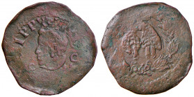 NAPOLI. Filippo IV di Spagna (1621-1665). Tornese 1636 CU. (g 5,02). Magliocca 107. RRR Tondello di ampio modulo.
BB